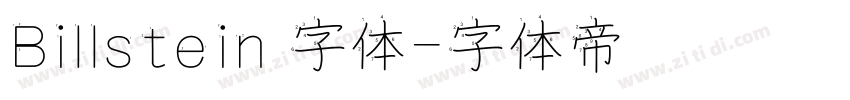 Billstein 字体字体转换